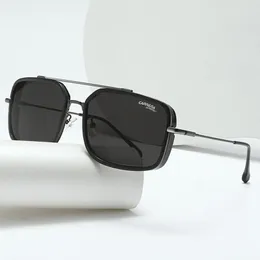 C37 varumärke carreraa solglasögon vintage fyrkantiga solglasögon mäns steampunk original märke design stil högkvalitativ metall+plast ram UV -skyddslinser A037