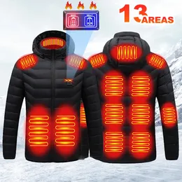 Veste chauffante 13 zones USB veste auto-chauffante électrique hiver hommes femmes ski Camping randonnée vers le bas manteaux de pêche vêtements chauffants 231228