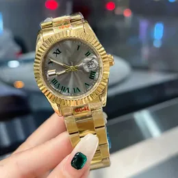 Reloj de mujer con diamantes de moda, reloj de cuarzo para hombre de 41/36 mm con caja, reloj resistente al agua con zafiro, reloj de lujo de acero inoxidable 904