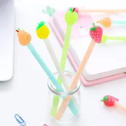 40 PCS godisfärgad färsk fruktgelen Pen Korea Creative Student Water Pen Fruit Stationary for School Kawaii School Supplies 231229