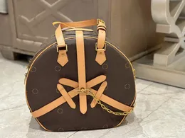 Top Luxury Handbag Designer Medieval Large Round Cake Bag Women's Handbag Armpit Bag Storage Bag Makeup Bag Purse Large Capacity 38cm