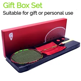 VZ Full Carbon Fiber Strung Badminton Rackets 10U 545G Tension Max 30LBS 13kg Training Racquet Speed Sports With Gift Box For 231229