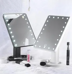 Regulowane 1622 diody LED oświetlone makijaż lustro dotykowe przenośna powiększenie próżności lampa stołowa lustro kosmetyczne Make Up Tool2127030