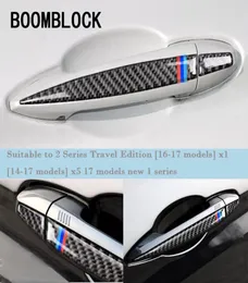 1SET COBOL FIBER DOOR HANDLE STICER CAR STYLING DECORATION FÖR BMW X1 F48 X5 F15 X6 F16 2Series Protection Accessories3564537