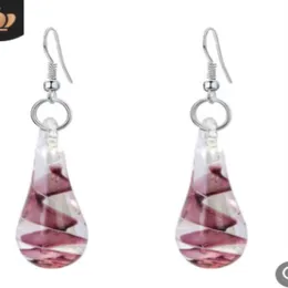 Tear Drop Murano Blow Blown Venetian Glass 목걸이 펜던트 및 귀걸이 주얼리 세트 Mus012 패션 Jewerly Set Imihj270c