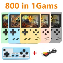Lettore di videogiochi retrò 400/500/800 in 1 Supporto per due giocatori Console di gioco portatile Amaretto portatile LCD colorato da 3,0 pollici a 8 bit