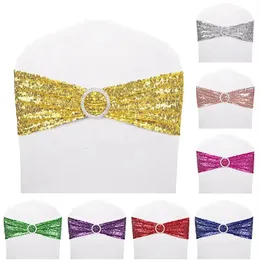 10 50pcs Pulin Sandalye Parti Yemeği Ziyafet Sandalyesi için Sashes Dekorasyon Streç Sandalye Yay Sandalyesi Arka Çiçek Sandalye Bantları 231228