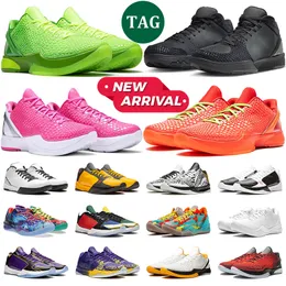 Mambas 6 Odwrotne Grinch Męskie buty do koszykówki Prezro Prezro Mamba 4 del Sol Triple Pink Prucze