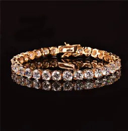 New Men039s Tennis Bracelet Rock Street Hip Hop Jewelry Women039s Gold Bracelet Ice Out CZ Stone Three Colors Drop 8879608