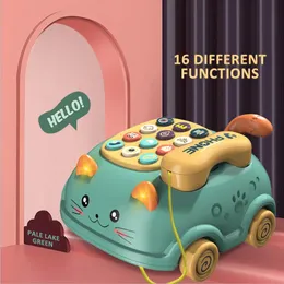 Uczenie się edukacji dziecka Telefon Toys Montessori Lights Musical Piano Phone Phone Girl Dzieci Dzieci Machine 231228