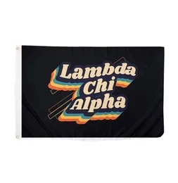 Lambda Chi Alpha 70039S Fraternity Flag Fade Proof Canvas Header och dubbel sömnad 3x5 ft Banner inomhus utomhusdekoration SI2204317
