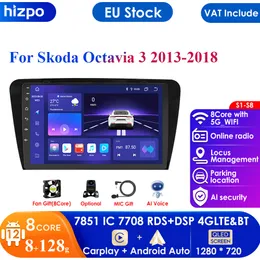 10.1 "2din Android 12 Araba Radyosu Multimedya Oyuncu Navigasyon GPS Skoda Octavia için GPS 3 A7 2013-2018 Kafa Ünitesi Stereo 4G