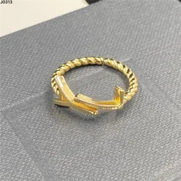 Anéis de noivado para mulher letra y anel de ouro designer masculino amor casal anel 925 prata jóias de luxo feminino festa hip hop l ring7869378