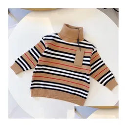 Pullover Designer Maglione per bambini Felpa con cappuccio Felpa con cappuccio per bambini Stampato di lusso Piviere Abbigliamento primaverile e invernale Ragazzi Ragazze Girocollo Taglia 9 Dhsee