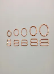 Кольца для бюстгальтера и ползунки, регулируемая пряжка из розового золота 2984723