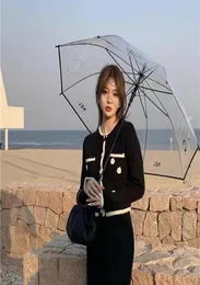Дизайнерские зонтики от солнца Белые складные роскошные дизайнерские зонтики от дождя с обратным зонтиком Зонтик от солнца Ветрозащитный зонт от дождя D2113846861