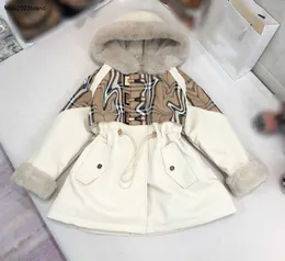 New Winter baby Tench coats Splicing child jacket Size 90-150 kids designer clothing Warm plush lining girl boy windbreaker Dec20