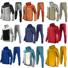 Primavera e outono solto com capuz masculino roupas esportivas terno calça define treino hoodies 231228