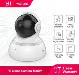 Yi Dome Camera 1080p PantiltzoomワイヤレスIPベビーモニターセキュリティサーベイランスシステム360度カバレッジナイトビジョングローバル22978716