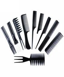 10pcsset Professional Hair Pinsel Comb Salon Barber Antistatic Combs Haarbürgerhaarspezialitätenstyling -Tools3369101