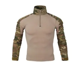 Men Tactical Combat Shirt Camouflage Long Sleeve Zipper Casual Hunting Fishing Cycling Tops Clothes Outwear Sports Paintball Airso2201772