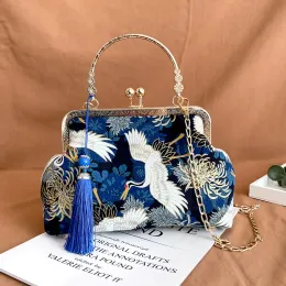 Designerka torebka torebka niszowa haft etniczny małe okrągłe torby pojedyncze ramię w torbie obiadowej torebka cheongsam
