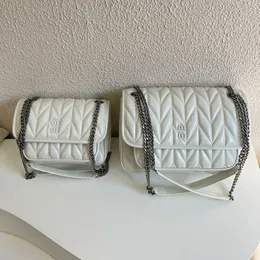 Öl Wachs Leder Kette Umhängetasche Frauen Handtasche Schulter Geldbörse Rindsleder Echtes Leder Mode Brief Hardware Clutch Taschen Top Qualität Flap Messenger Taschen