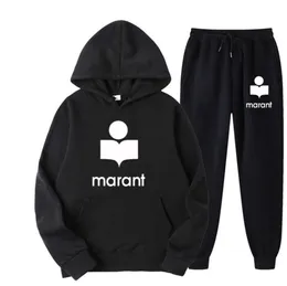 Automne et hiver marée marque marant décontracté impression hommes femmes pull en polaire ensemble sweat à capuche 1145ESS