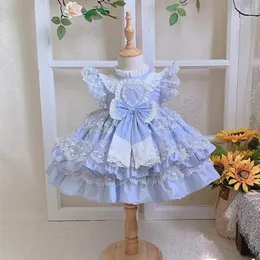 Mädchen Kleider Spanisch Baby Kleidung Prinzessin Kinder Geburtstag Eid Ostern Party Ballkleid Spitze Bogen Nähte Nette Lolita Kleid A134