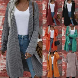 Kadın Örgüleri Everkaki Sweater Uzun Hırit Düz Renkli Kadınlar Orta uzunlukta kaplama Kış