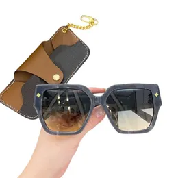 نسائية جديدة Rendez Vous Cat Eye Sunglasses Woman Square Cats Eye Acetate Classic Monogram Texples Wide With Box HO229F