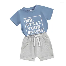 Kläder sätter fjärde juli Baby Boy Outfits All America Dude Shirt and Shorts Set 2PC Toddler Clothes 4th Outfit