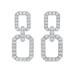 Orecchini da donna S925 argento sterling 3A diamante Orecchini pendenti da donna Orecchini da festa209g