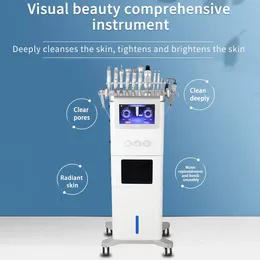New Arrival 10 in 1 Visual Beauty Instrument H2O2 Hydra Microdermabrasion Skin Deep Cleaning Aque Jet Dermabrasion Anti-aging Hot & Cold Therapy Machine