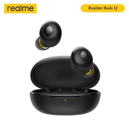 Hörlurar realme knoppar q q2 tws öronsnäckor true bluetooth trådlös stereo vattentät hörlurar omedelbar auto -anslutning laddningslåda med mic