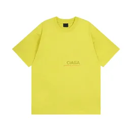 2024 b l ciaga thirts men men make old short sleeve tees yellow womens blozes summer summer the sports cotton print rome gray blue crew neck male pullovers