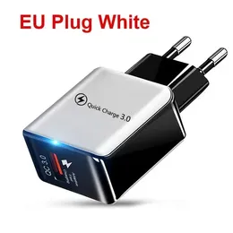 18W QC3.0 Fast Quick USB Wall Charger Power Adapter 5V 3A 9v 2A for Iphone14 15 samsung S24 S23 LG Android Phone