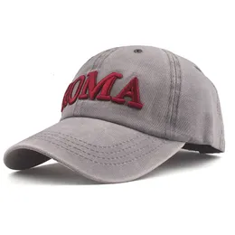 Xtrês boné de beisebol de verão chapéu casual gorras roma carta bordado hip hop chapéus lavagem para homens mulheres 231228