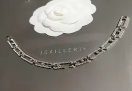 Nowa marka Pure 925 srebrna biżuteria dla kobiet grube łańcuch Diamentowy bransoletka impreza Weddna Luksusowa biżuteria Summer Beach3548800