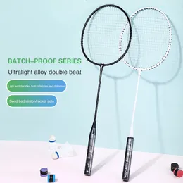 Profesyonel badminton raketleri 2 adet raket seti 2 oyuncu hafif dayanıklı raket depolama çantası y231229