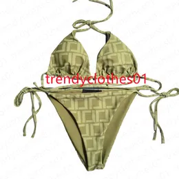 Womens sexy impressão floral biquíni designer de moda swimwear carta triângulo biquínis praia férias conjuntos de natação mulher swimwears roupas de banho