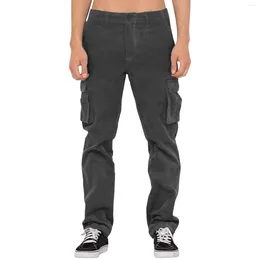 Calças masculinas vintage veludo carga homens sólidos longos calças retas inverno grosso streetwear bottoms jogger esporte ao ar livre masculino