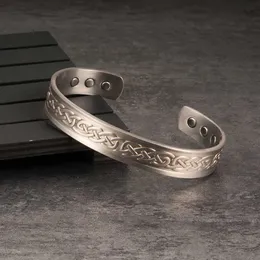 vinterly viking bracelets 남자 순수한 ​​구리 조절 가능한 커프 팔찌 에너지 손목 밴드 관절염을위한 뱅글 q071239x