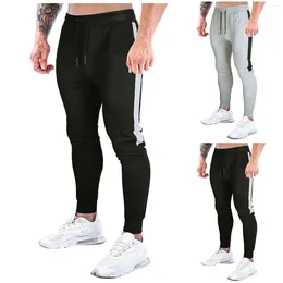 Männer Hosen Mode Lässig Für Männer Passende Farbe Tie-Seil Slim Fitness Hosen Elastische Pantalones Jeggings Jogger Kleidung