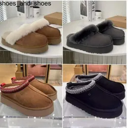 U G Glis Boots Fluffy Snow Ugg Boots Ug Mini Damen Winter Uglies Australien Tasman Plateaustiefel Pelz Slipper Knöchel Wollschuhe Schaffell Leder lässig draußen