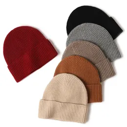 Naizaiga 100 cashmere Cashmere knitted hat without eaves for lovers boy girl SN751 231229