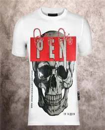 Phillip Plain Men039s TShirts T-shirt de luxe T-shirt de créateur pour hommes T-shirts courts d'été décontractés avec lettre de marque de haute qualité9198900