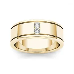 Anillo de diamantes FL de oro amarillo de 14 quilates para hombres y mujeres Anillos clásicos De Bizuteria Anillo de joyería fina de boda de oro de 14 quilates para piedras preciosas masculinas 1270M