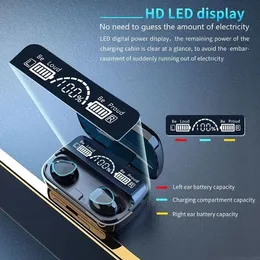 منتجات شحن منتجات M36 سماعات الرأس F9 أذن LED Display Power Bank TWS Gaming اللاسلكي سماعات الأذن