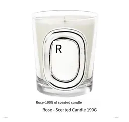 Bougie parfumée 190g comprend une boîte trempée Lily collection Articles de collection de décoration intérieure Cadeau de piment de la Jamaïque Parfum de bois de santal ambre rose IZ8B